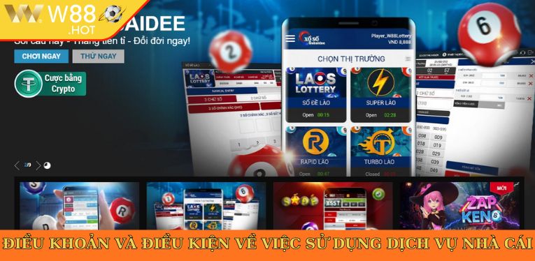 Điều khoản và điều kiện về việc sử dụng dịch vụ nhà cái