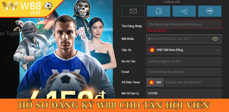 Hồ sơ đăng ký W88 cho tân hội viên