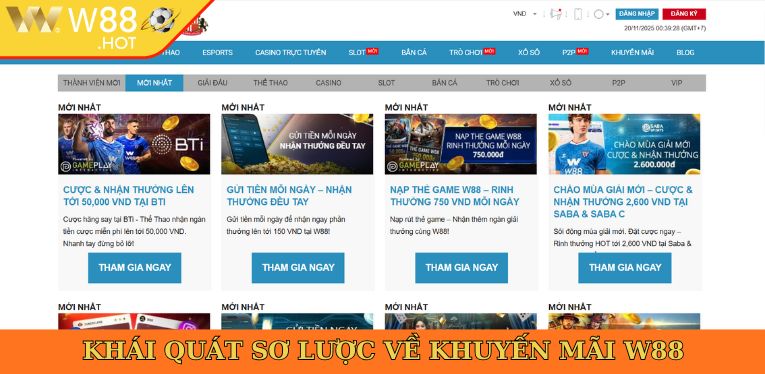 Khái quát sơ lược về khuyến mãi W88