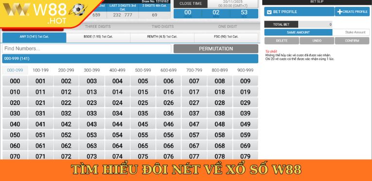 Tìm hiểu đôi nét về xổ số W88 thịnh hành