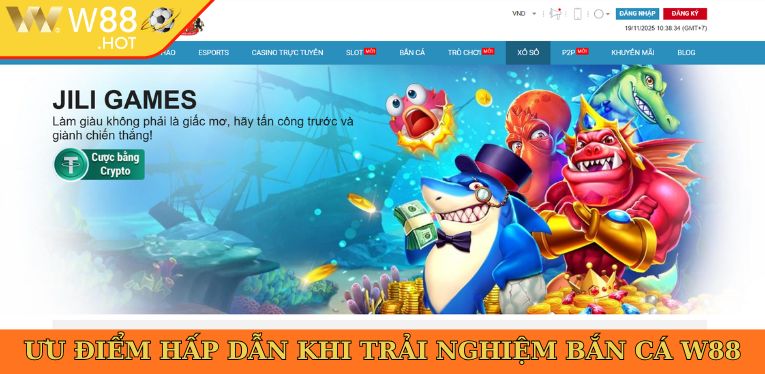 Ưu điểm hấp dẫn khi trải nghiệm bắn cá W88