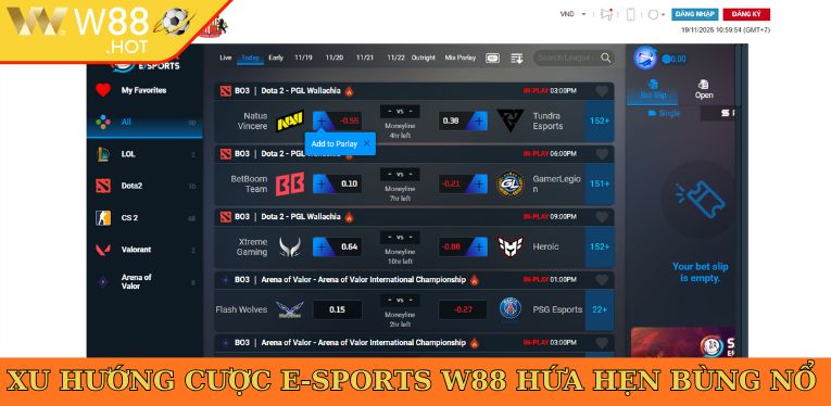 Xu hướng cược E-Sports hứa hẹn bùng nổ